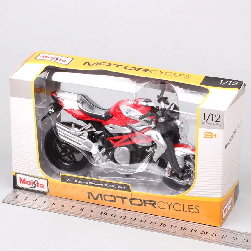 Детские 1:12 в масштабе MV Agusta F4 Brutale 1090 RR R Diecasts& Toy Vehicles модель мотоцикла Коллекционная для миниатюрных