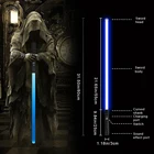Мини-световой меч 80 см, RGB, 7 цветов, металлическая ручка, лазерный меч, тяжелый дуэлированный звук, два в одном, световой меч, реквизит для косплея и сцены