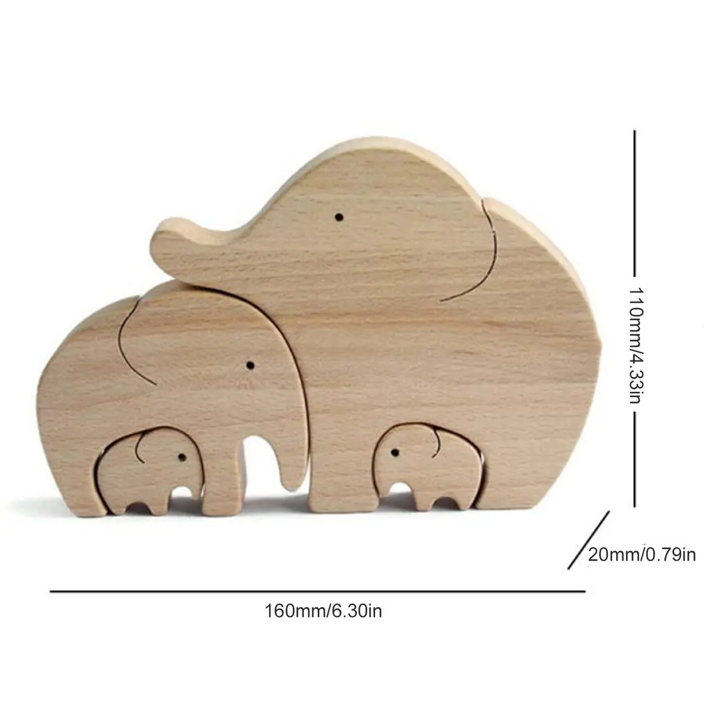 

Elephant Mother And Child Wooden Ornament Home Room Desktop Decor Accessories Party Decor Gifts Decoration Mother's Day Gift