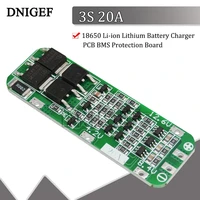 10pcs 3s 20a lithium battery 18650 charger pcb bms protection board 18650 li ion battery cell charging module 11 1v 12v 12 6v