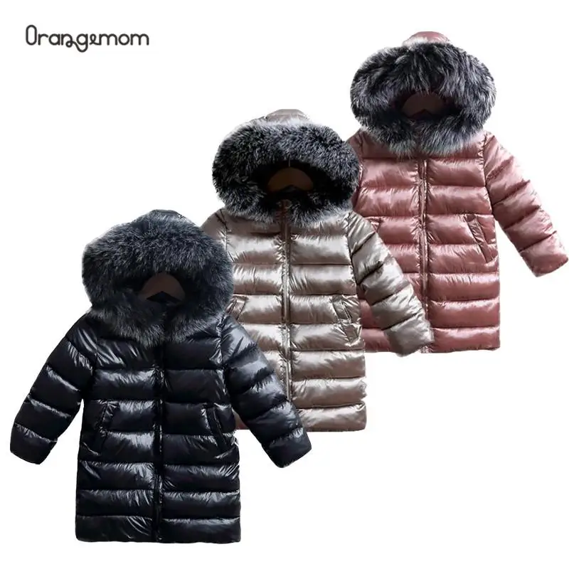 Куртки для маленьких мальчиков зима 2021 г. модный ветрозащитный пуховик с мехом и