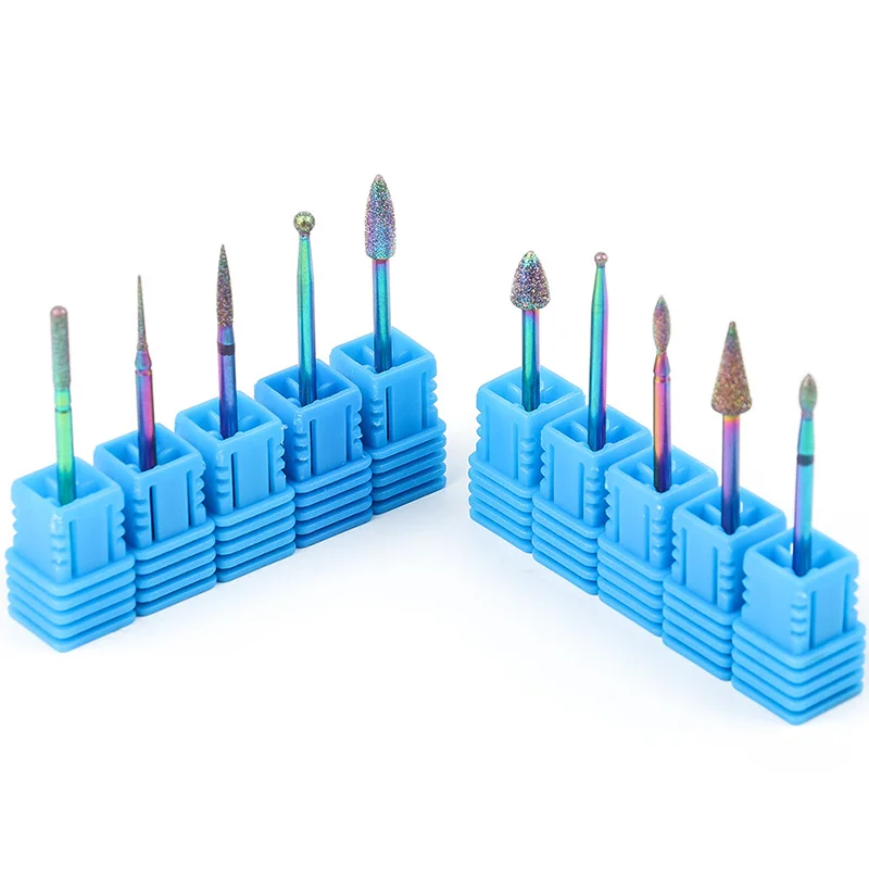 Алмазная дрель для ногтей 10 типов Фрезерный резак маникюрных бит электрический