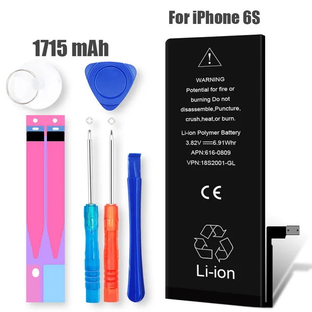 IMIDO аккумулятор для телефона iPhone 6 6s 5 5S 4S запасная батарея реальная емкость для iPhone 4S 5s 6 6s с набором инструментов - Цвет: For iphone 6s