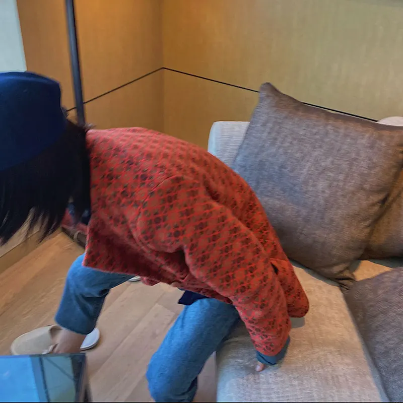 

Women Winter Autumn Plaid Woolen Suit Jacket 2020 Grace Female Coat Fashion Lattice Slim Waist Office Lady Clothing