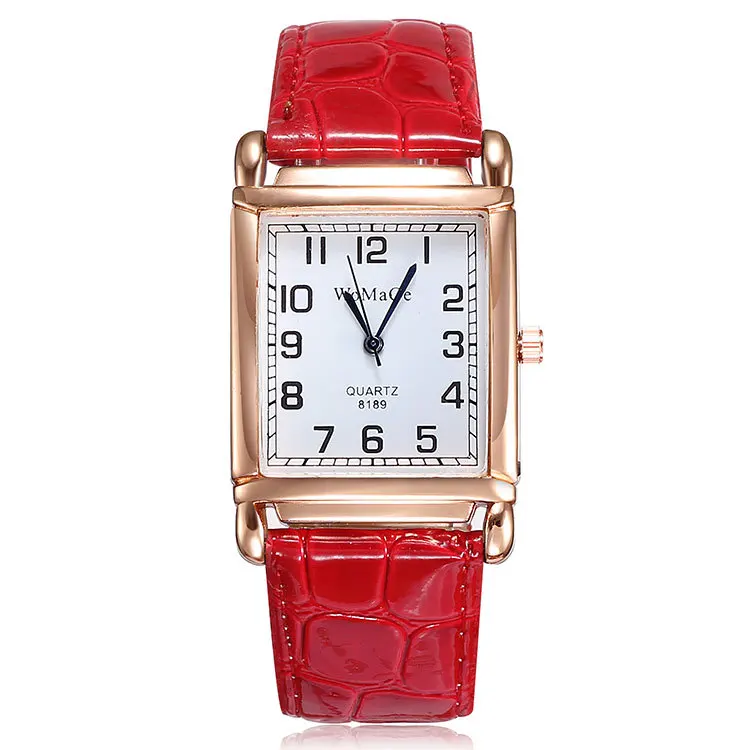 Fashion Women Watches Rectangular Case Luxury Ladies Clock Leather Strap Watch Woman zegarek damski Quartz reloj mujer | Наручные часы