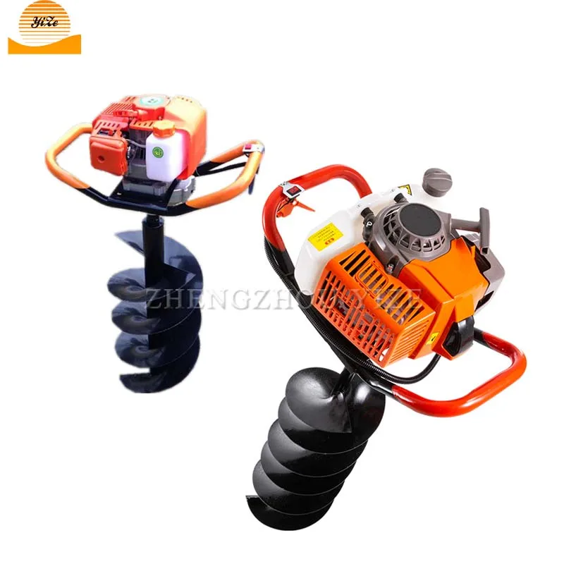 

Petrol tree planting digging machines portable farm post hole digger soil land drilling excavator machine