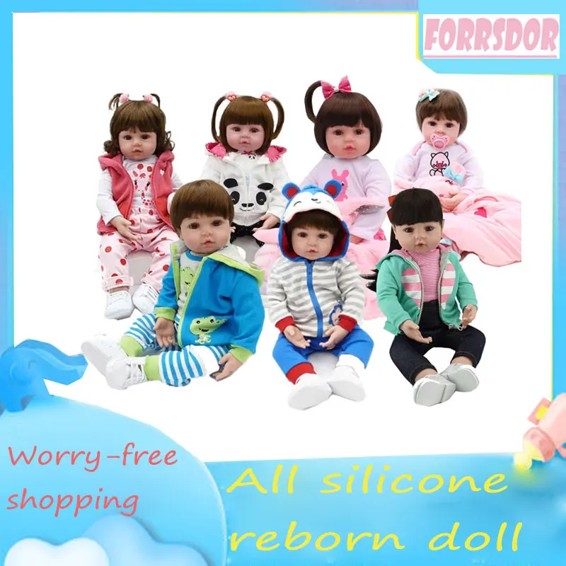 48 см все силиконовые куклы Bebe Reborn реалистичные милые детские игрушки на день