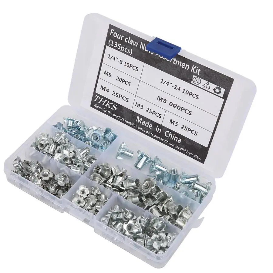 Инструмент для ремонта резьбы крепежи деревообработки 135 шт. набор из