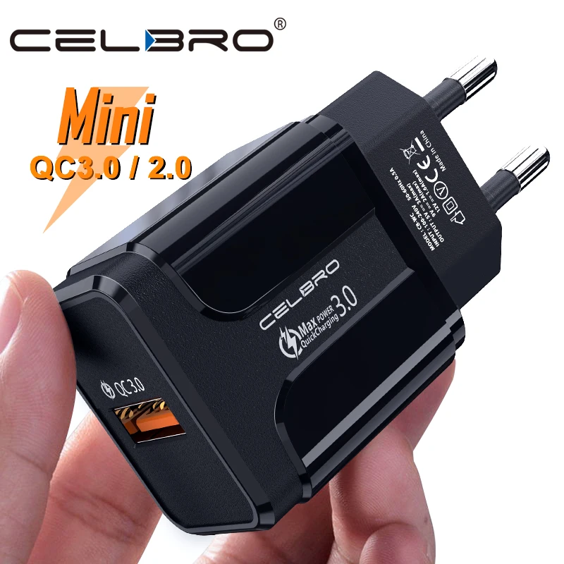 Зарядное устройство USB 18 Вт с поддержкой быстрой зарядки QC 3 0 дорожное настенное