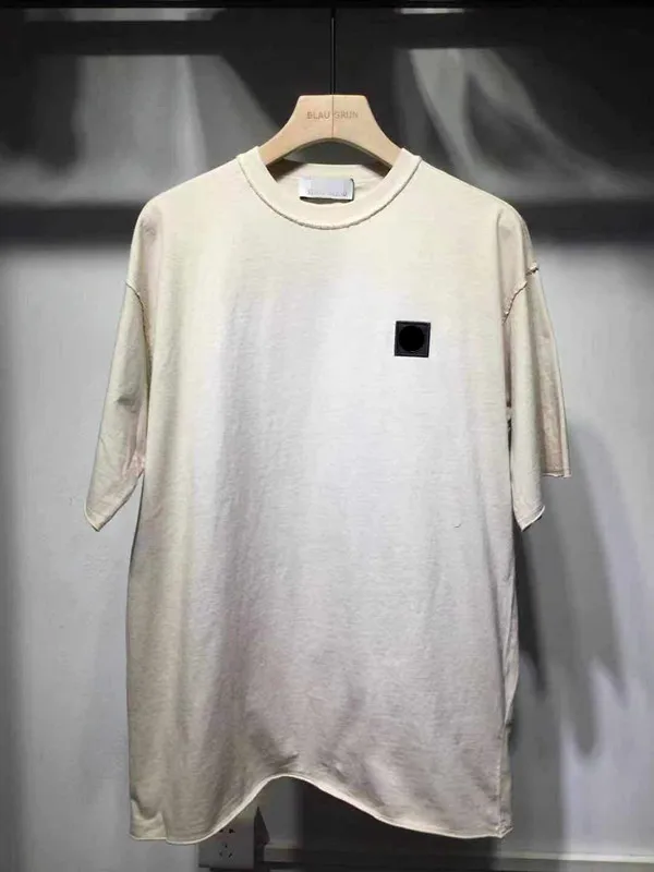 

Stone Island 2021 summer new simple daily couple embroidery make old short sleeve T-shirt