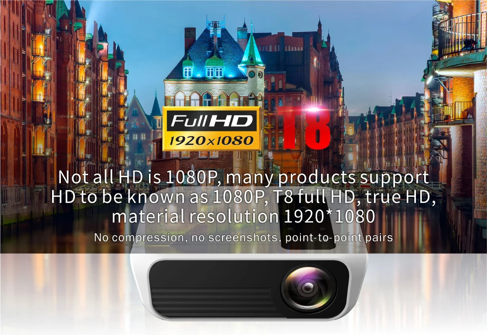 Salange T8 светодиодный проектор Full HD 1080P проектор 5000 люмен домашний кинотеатр проектор видео проектор с HDMI USB VGA кинотеатр медиа
