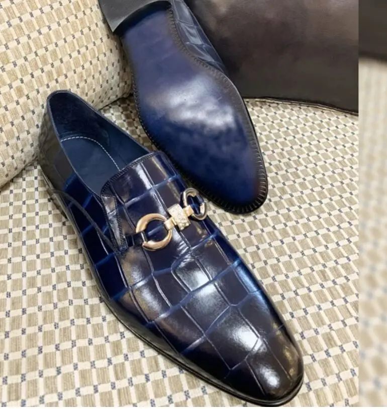 

Luxury Casual Men's Shoes British Gentleman Men's Loafers Breathable Men's Leather Shoes Business Men's Wedding Dress Shoes38-48