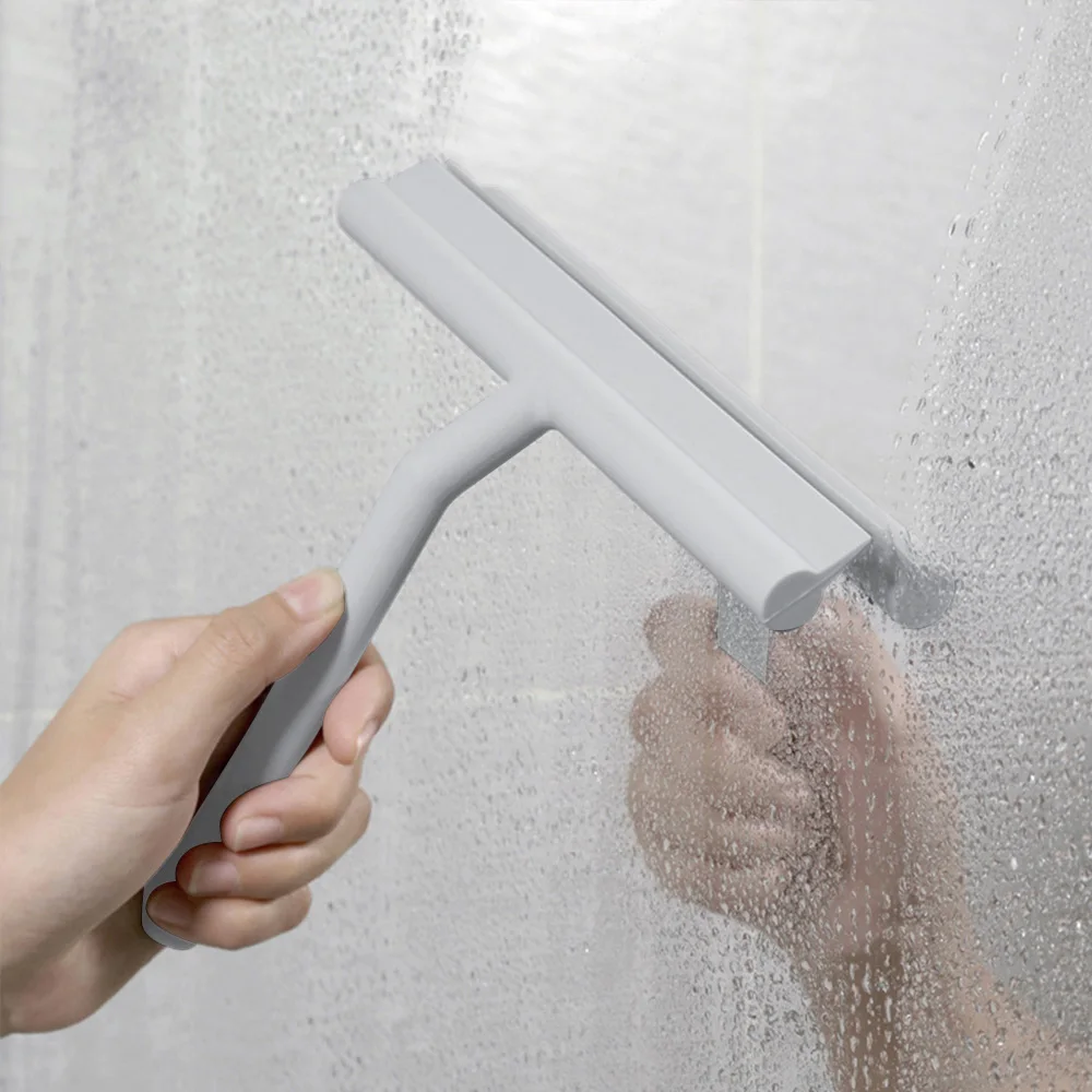 

Shower Squeegee Glass Wiper Scraper Shower Squeegee Cleaner With Silicone Holder Bathroom Mirror Wiper Scraper Glass Cleaning