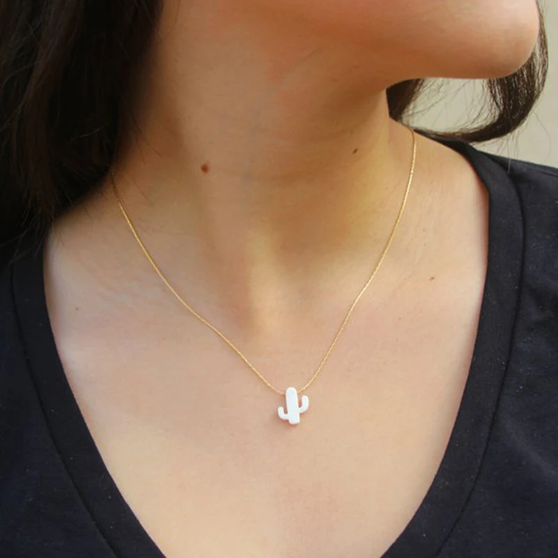 Женская подвеска для золотой цепочки С КАКТУСОМ 8 сезонов вечерние и праздничные