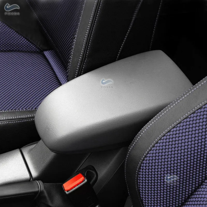 Car Accessories Microfiber Leather Interior Center Control Armrest Box Cover Trim For Ford Focus 2007