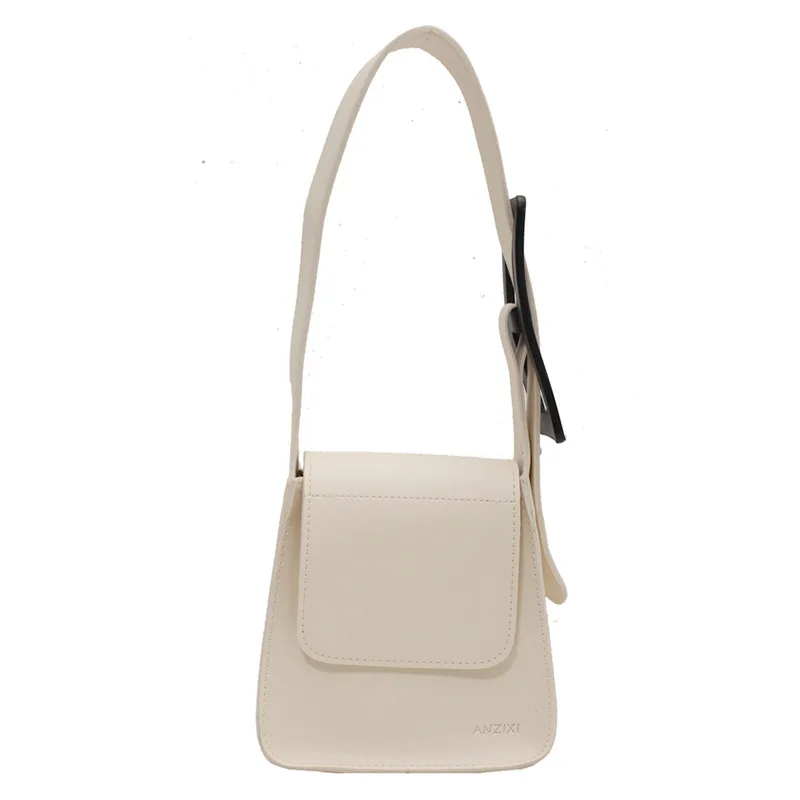 

Simple Retro PU Leather Small Square Bags 2021 Luxury Brand Handbags and Purse Ladies Fashion Shoulder Bag Wide Strap Armpit Bag