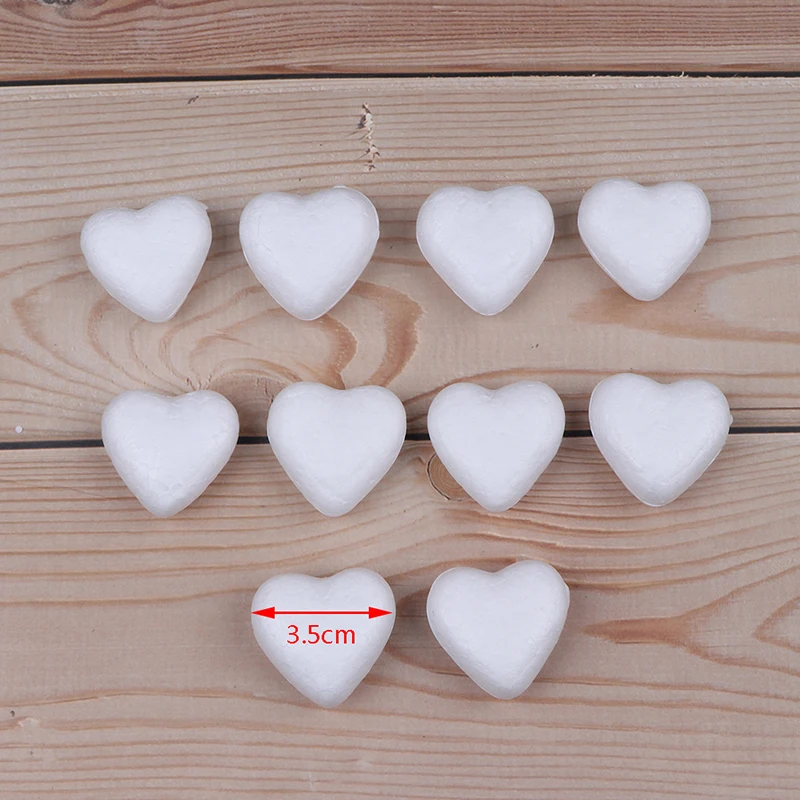10 шт. пенополистирол белый шар для рукоделия в форме сердца украшения
