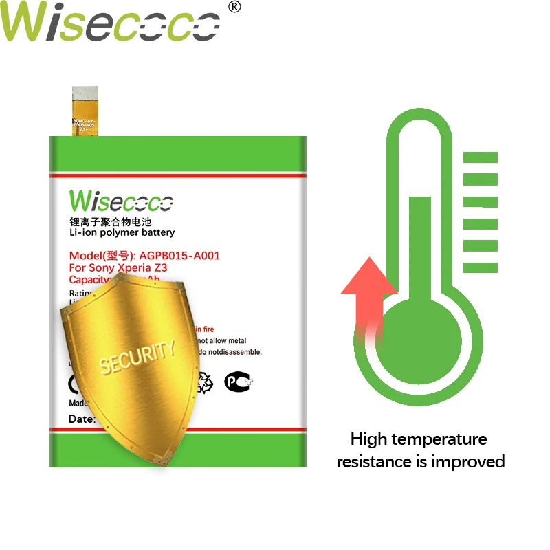 Wisecoco AGPB015-A001 4850 мАч батарея для Sony Xperia Z3 + Z4 Neo SO-03G C5 E5533 E5506 плюс E5563 E6553 E5553 Новый |