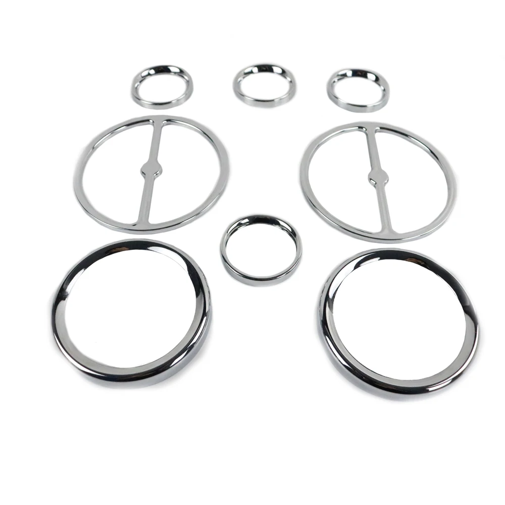 8 шт./компл. хромовые спидометры для мотоцикла ободки крышка рога Harley Touring Electra Glide