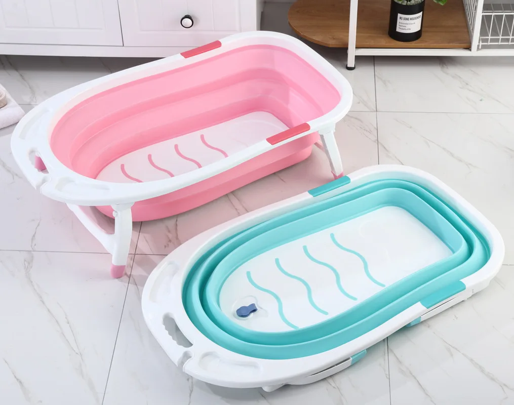 

Kid Bathtub Newborn Baby Folding Bath Tub Baby Swimming Tubs Bath Pet Body Washing Portable Foldable Children Eco-friendly