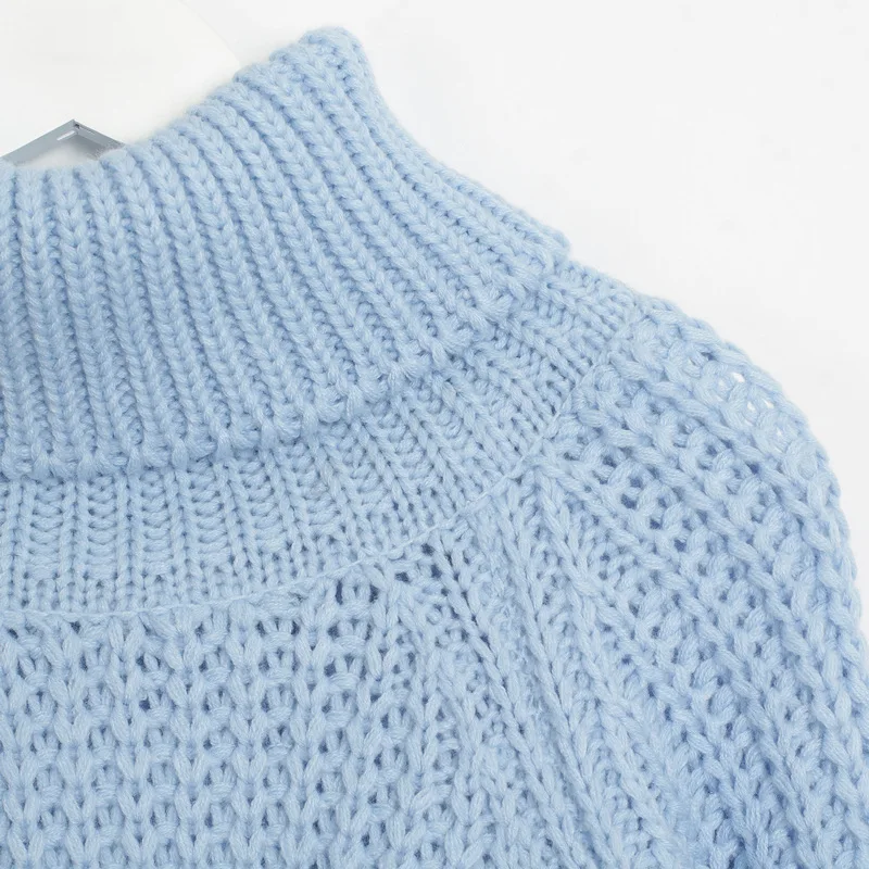 Женский трикотажный свитер BUENOS однотонный Повседневный пуловер с высоким