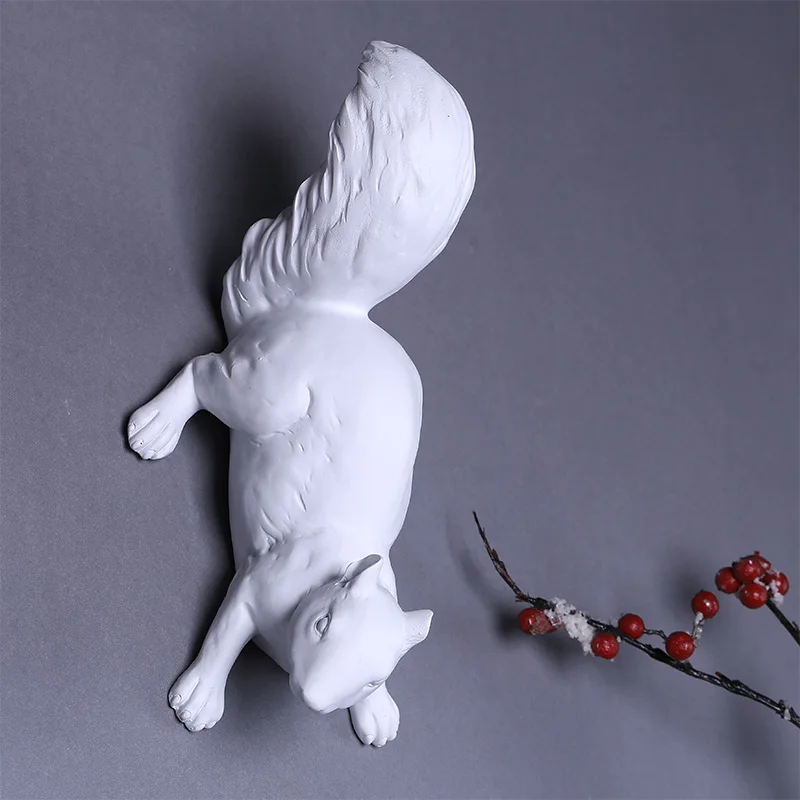 Mordern 3D фигурки белки смолы животных скульптура бар ресторан магазин настенные