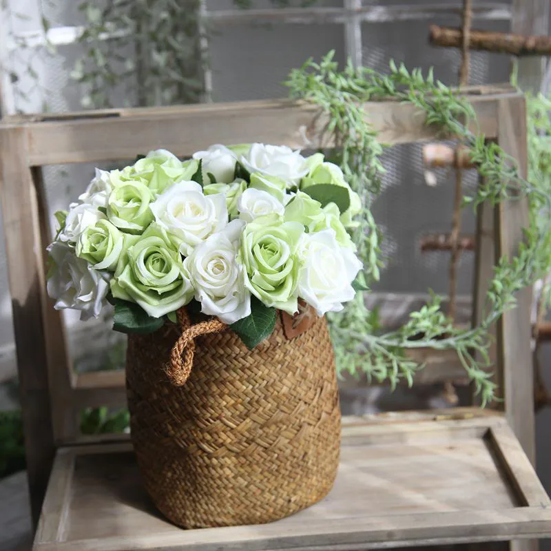 

TN Rose Artificial Flower Decoration Bedroom Living Room Pastoral Nordic Silk Desktop Display Floral Arrangement Photography