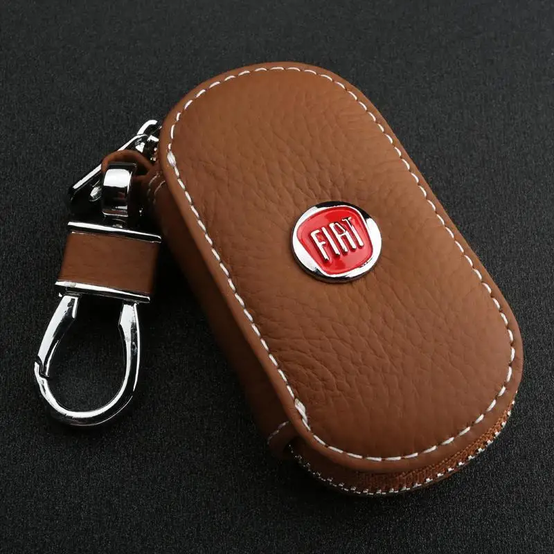 Чехол для ключей из натуральной кожи чехол автомобиля Fiat Panda Bravo Punto Linea Croma 500 595