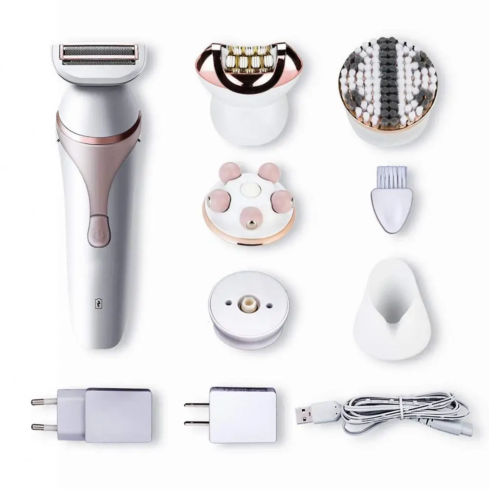 4 в 1 Набор для женщин электрическая Очищающая щетка лица моющее средство