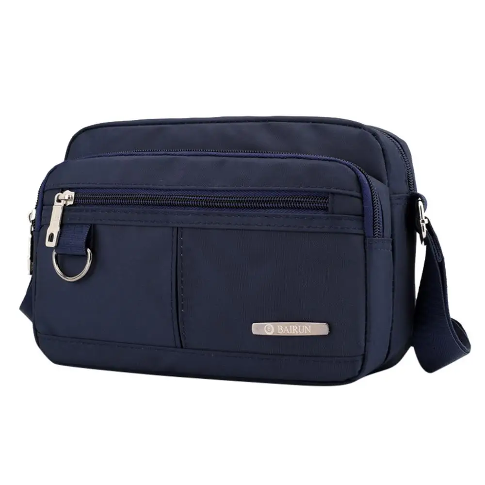 Повседневная Женская и мужская нейлоновая сумка мессенджер одноцветная через