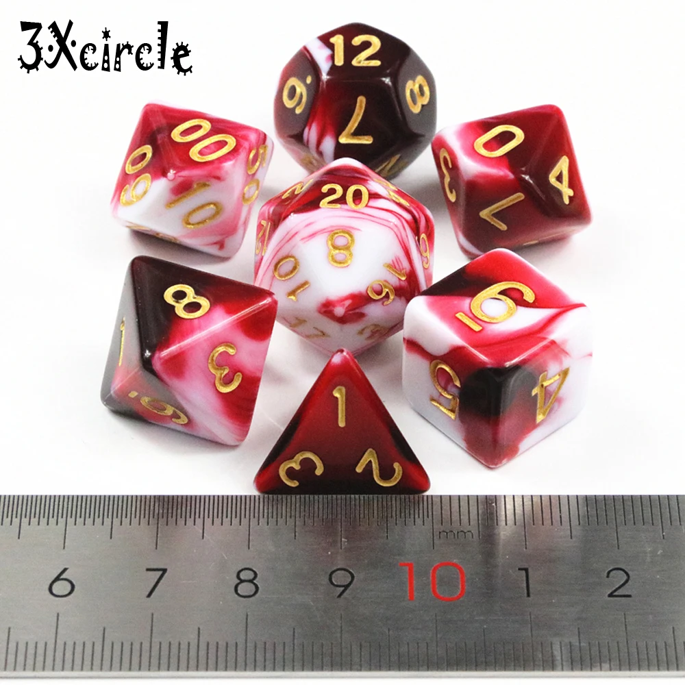 Высококачественный набор D4 D6 D8 D10 D12 D20 игральные кости для игры Dados De Rpg|game dice|d6 setd20