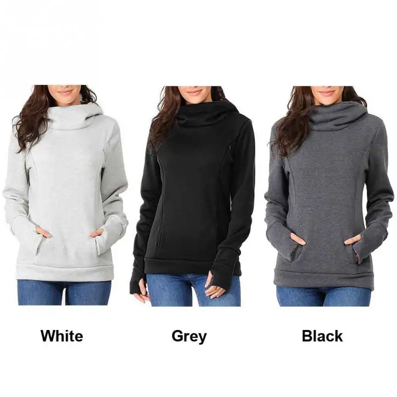 Повседневная Толстовка для беременных женщин с карманами из полиэстера длинным