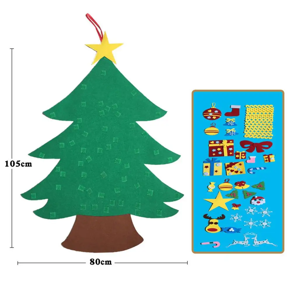 Детский фетр Рождественская елка игрушка &quotсделай сам&quot с 45 шт Украшение для