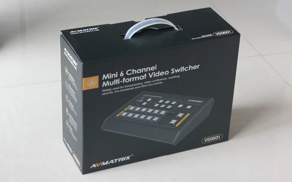 Avmatrix VS0601 мини 6-канальный SDI/HDMI мульти-формат видео коммутатор с центральным ремешком в виде буквы т, авто, переходов и протрите эффекты