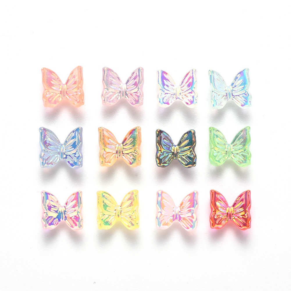 

5 pcs Butterfly Designs Nail Rhinestones Mix Mini Stones 3D Charm Resin Material Manicure Jewelry Accessories For Nail Art