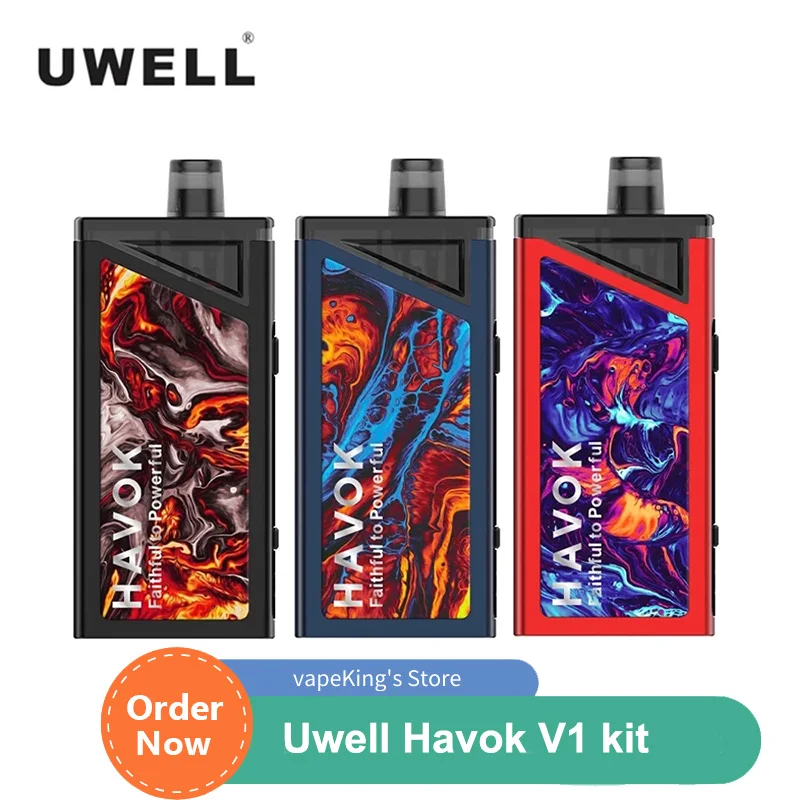 Боксмод Uwell Havok V1 1800 мАч 4 мл 65 Вт испаритель для электронной сигареты|Системы