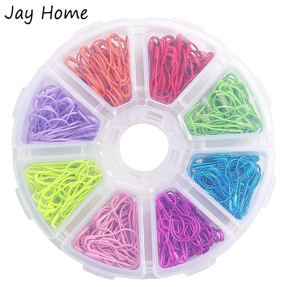 

320Pcs Colorful Metal Knitting Pins Stitch Markers Safety Pins for Sewing DIY Craft Knitting Counter Crochet Needle Clip Ring