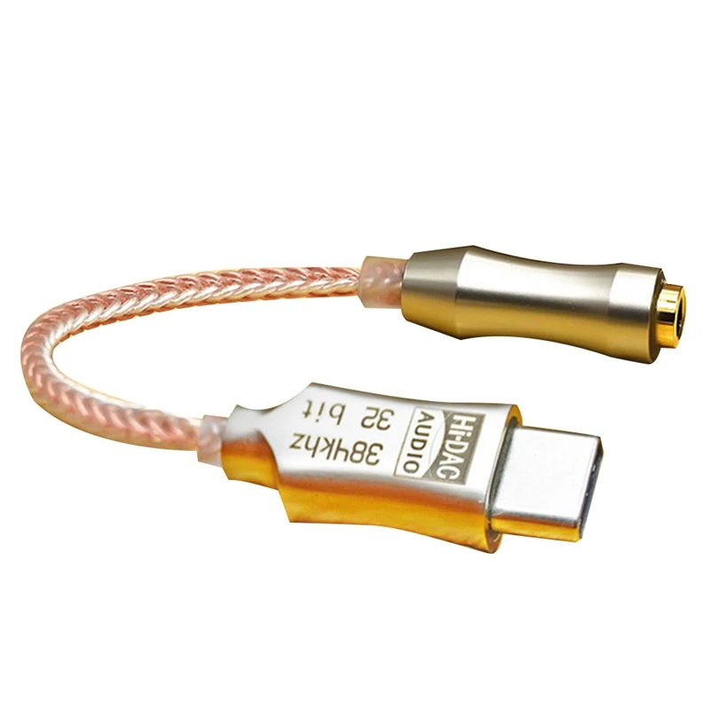 

Усилитель для наушников USB C 3,5 мм DAC аудиоадаптер с кабелем ALC4050 Type-C до 3,5 мм преобразование наушников 32 бит 384 кГц