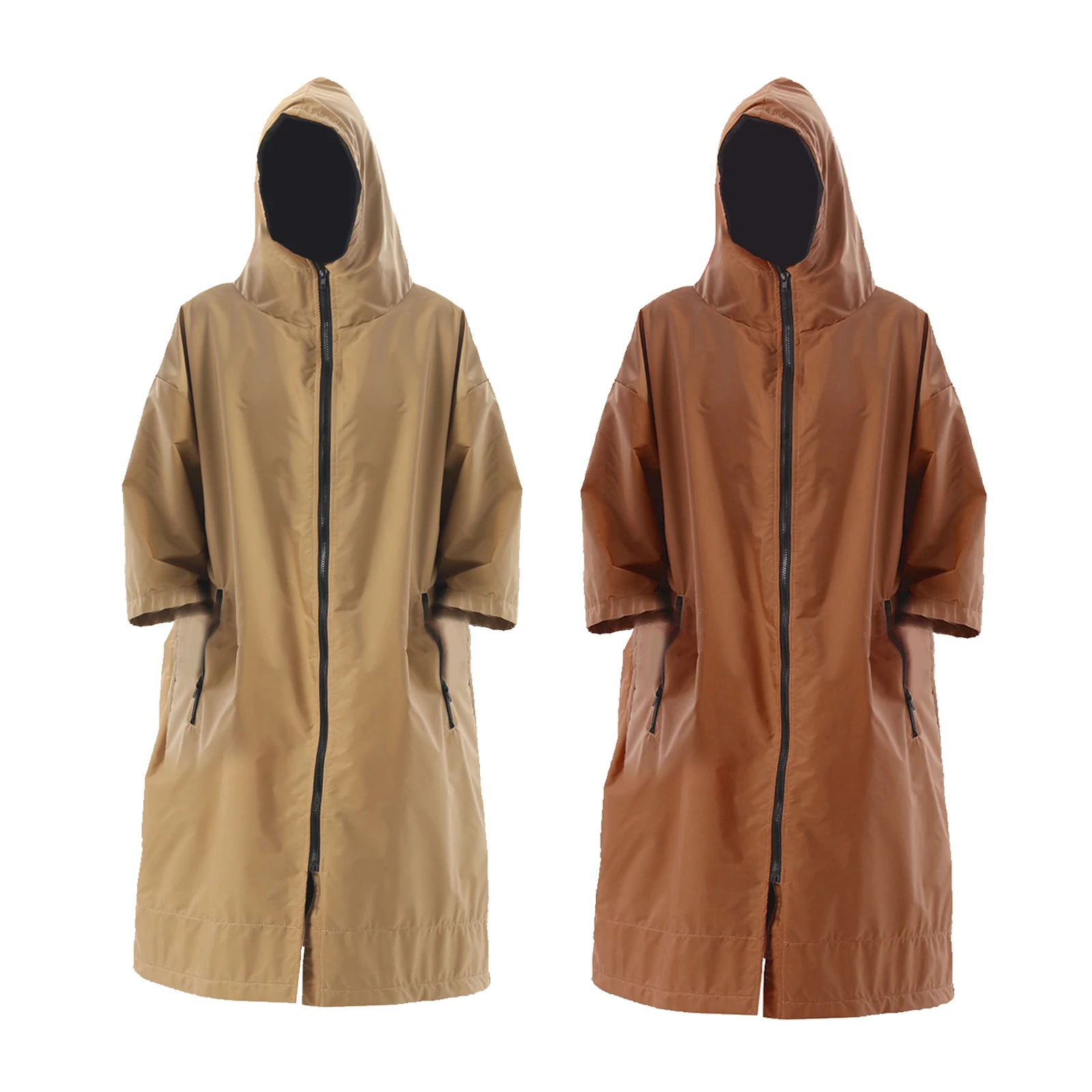 

Ветровка унисекс, дождевики, модная водонепроницаемая ветрозащитная накидка с коротким рукавом, портативная легкая куртка с карманами
