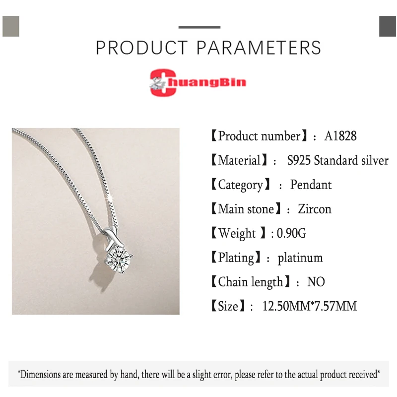 

Genuine S925 sterling silver pendant rhombus Korean trend zircon girlfriends gift fashion pendant silverware jewelry