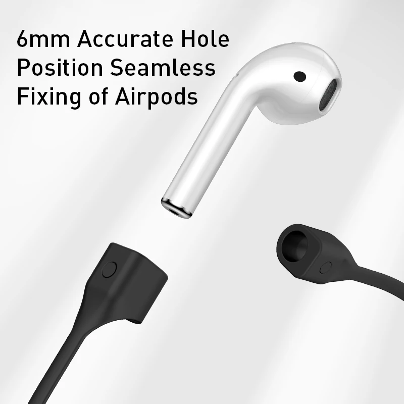 Baseus, силиконовый ремешок для Airpods 1/2, беспроводные наушники, спортивный Заушник, анти-потеря, веревка, гарнитура для Airpods, защитный шнурок