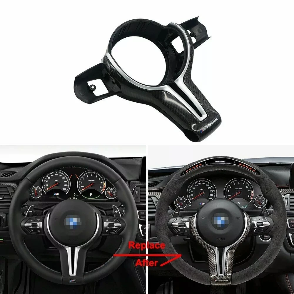 

Steering Wheel Carbon Trim For BMW-F80 M3 F82 M4 F10 M5 F06 F12 F13 M6 F15 X5M