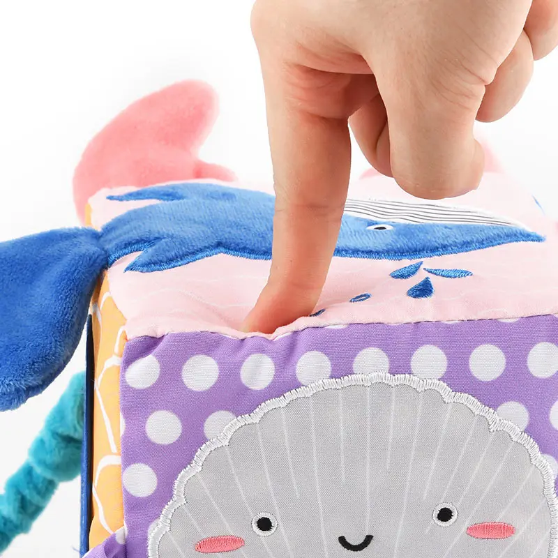

Soft Baby Toy Plush Rattles Toy Teether Infant Toy eco-friendly Stroller Hanging Toy early Educational Activity Cube