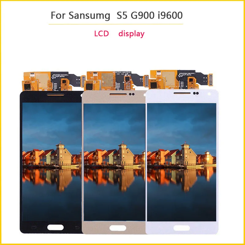 ЖК дисплей для Samsung Galaxy S5 i9600 G900 G900F G900A с сенсорным экраном и дигитайзером в сборе