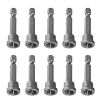 10pcs cordless drill 50mm ph2 hex shank magnetic locating screwdriver bits set for drywall plasterboard locating