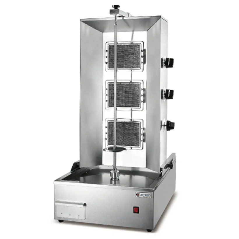Газовая индейка Вертикальная ручная машина из нержавеющей стали Shearman Kebab