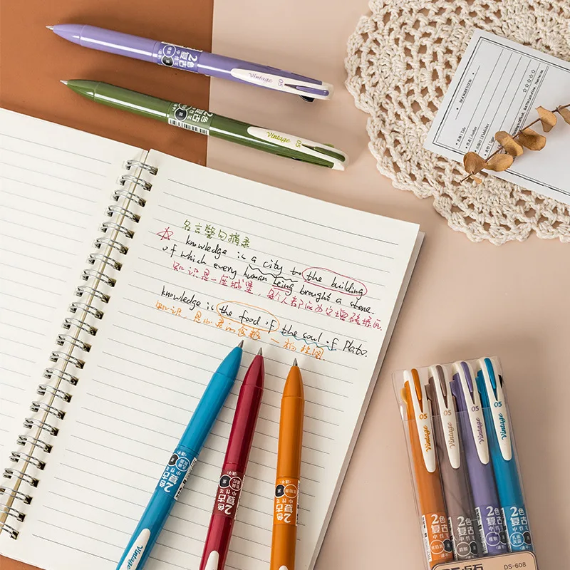 1 шт. 2 цветная гелевая ручка 0 5 мм Художественный маркер для письма подписи