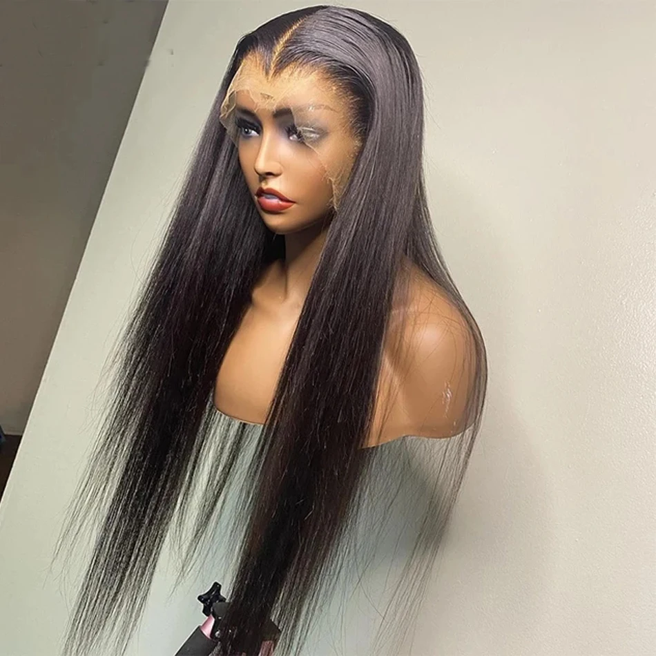 Цветной синтетический кружевной передний парик для черных женщин черные прямые