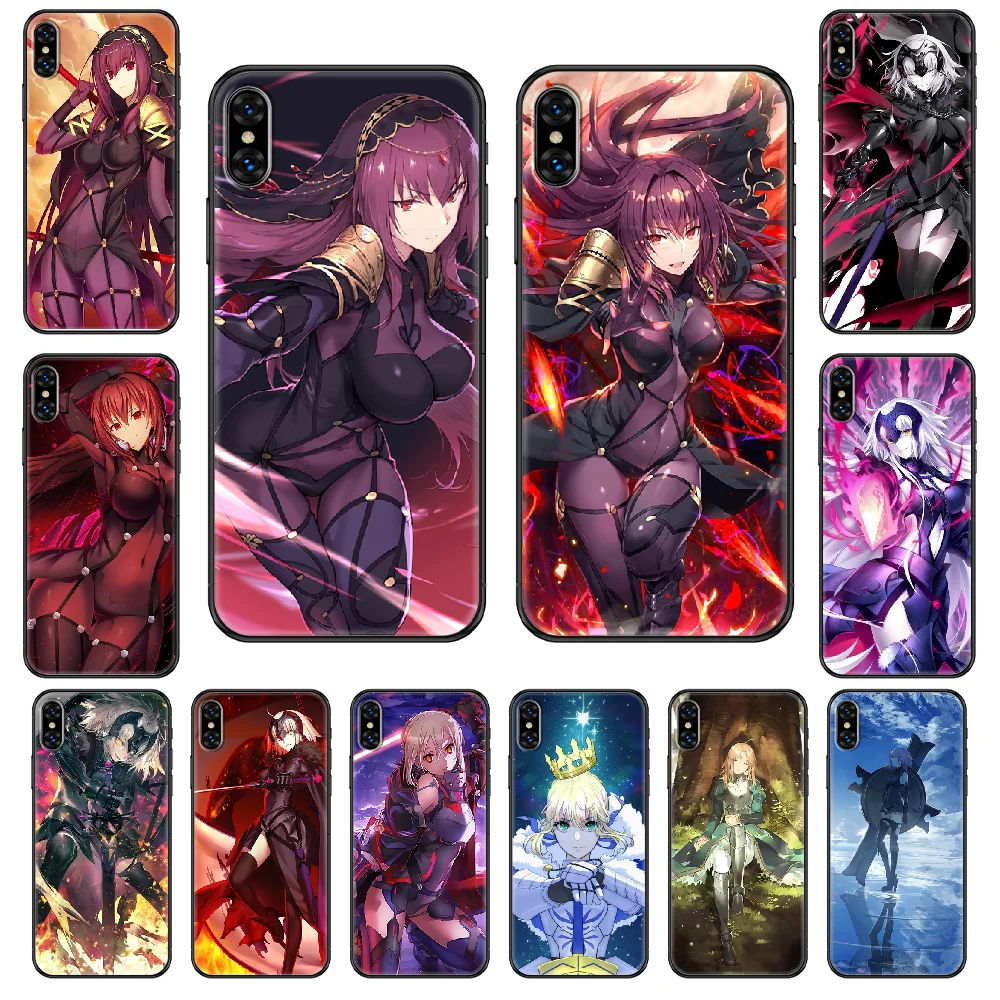 Чехол для телефона Game Fate Grand Order iphone 4 4s 5 5S SE 5C 6 6S 7 8 plus X XS XR 11 PRO MAX 2020 черный