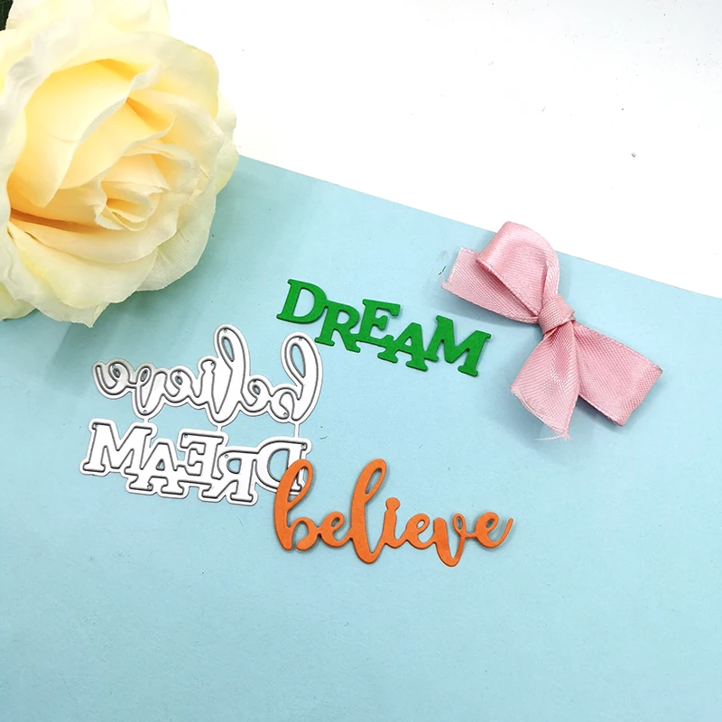 Julyarts Word Die Dream металлические штампы трафареты для сделай сам